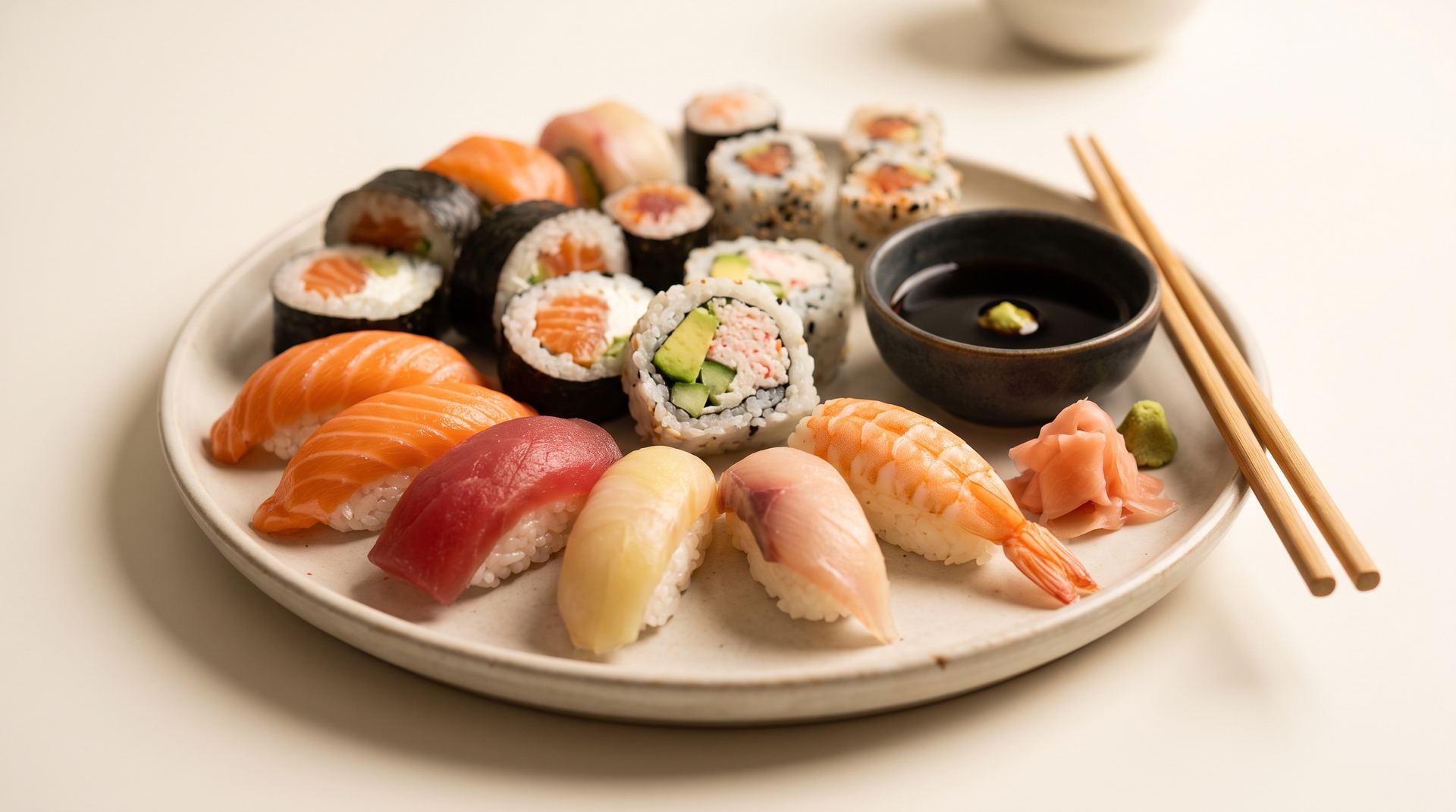 Frisch zubereitetes Sushi von Sushi Haus Bremen