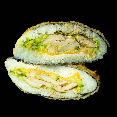 Sushi Burger mit Huhn, 
