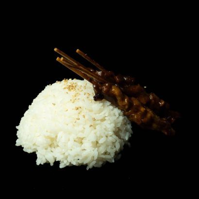 Yakitori 4 Stk mit Reis, 